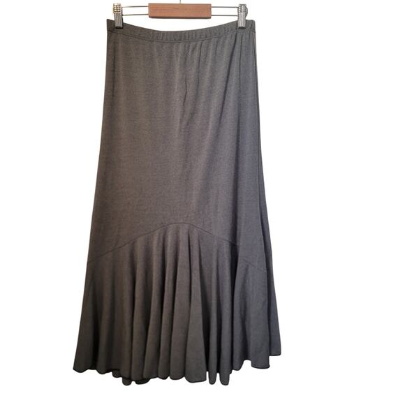 Other Dresses & Skirts - Vintage Y2K Made in USA Grey Maxi Flowy Tiered Skirt XL Witchy Grunge Emo Fairy
